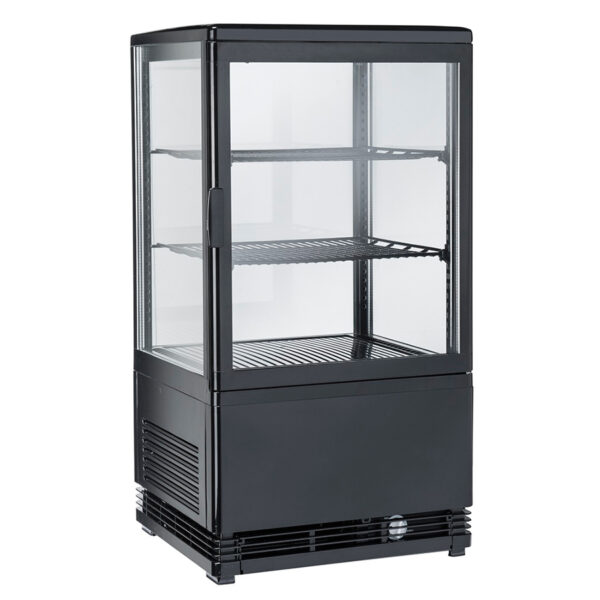 Vitrina frigorifica neagra pentru cofetarie/patiserie, 58 litri