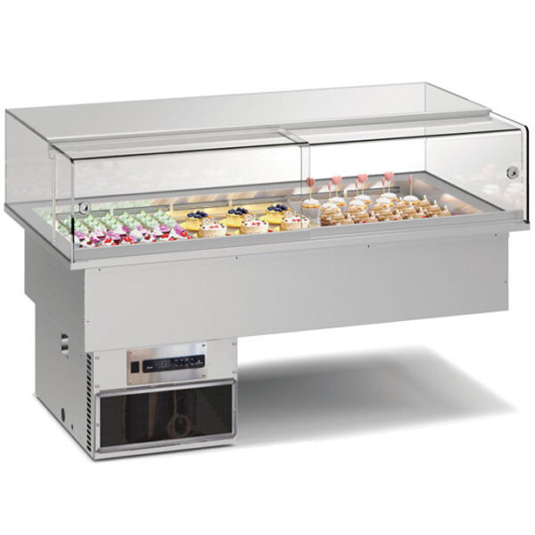 Vitrina frigorifica de cofetarie incorporabila, 1386x763mm