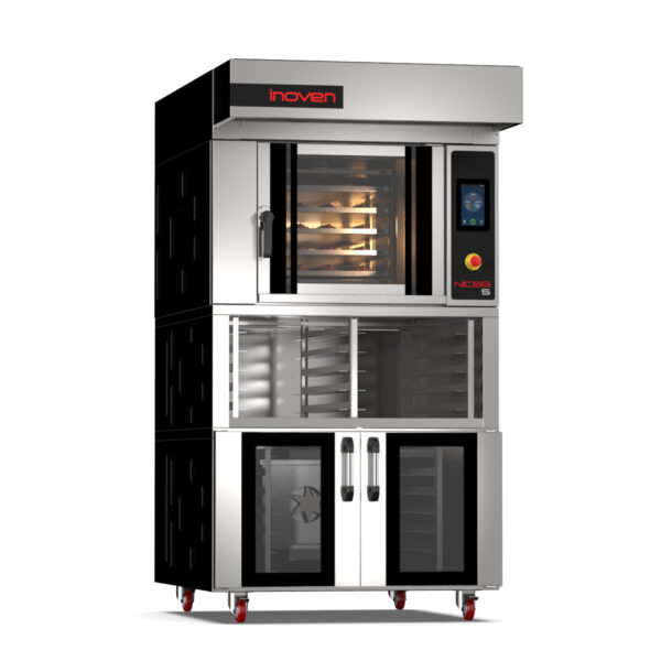 Cuptor rotativ electric pentru panificatie, Nicea 5 tavi 600x400mm, cu dospitor