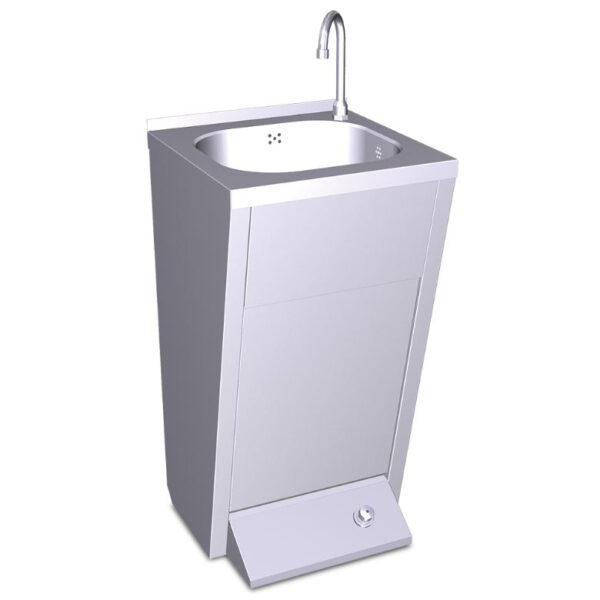 Chiuveta din inox cu actionare la picior, 450x450x850mm