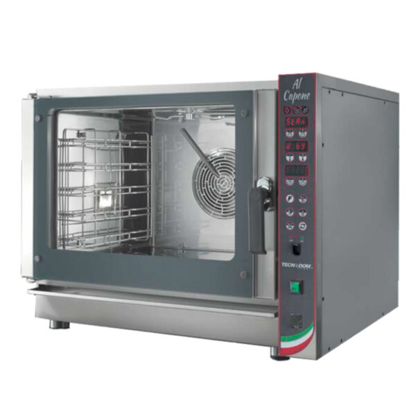 Cuptor electric digital cu convectie 5 tavi 600x400mm sau 5 tavi GN1/1, cu autocuratare si umidificare