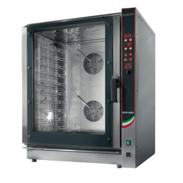 Cuptor electric digital cu convectie 10 tavi 600x400mm sau 10 tavi GN1/1, cu umidificare