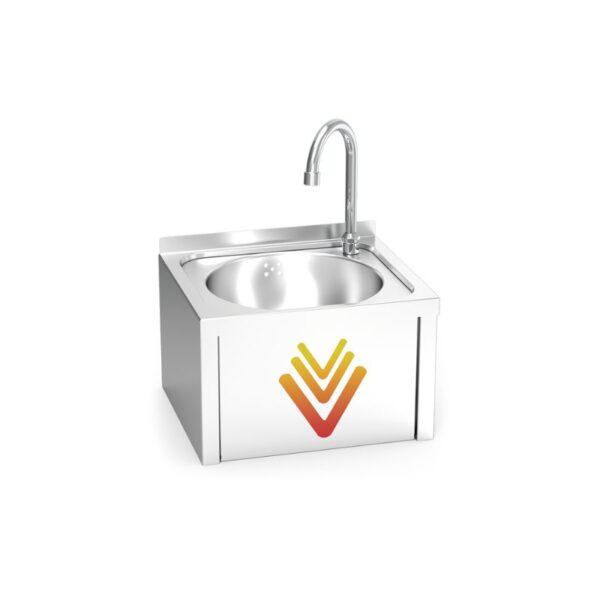 Chiuveta din inox cu actionare la genunchi (buton ascuns), 350x300mm