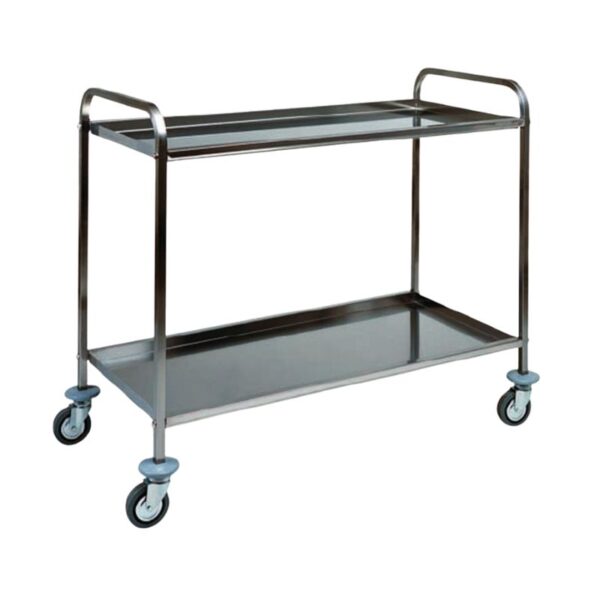 Carucior din inox cu 2 polite, 1280x700x940mm