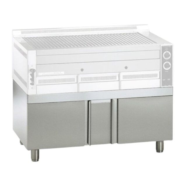 Dulap din inox cu usi pentru grill-ul cu roca vulcanica, Fimar