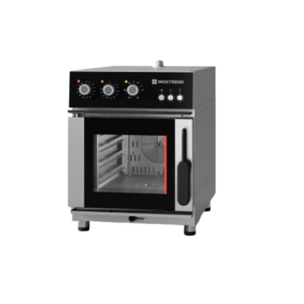 Cuptor profesional combi electric compact, 4 tavi GN 1/1, control electromecanic, Compatech