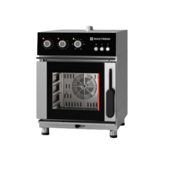 Cuptor profesional combi electric compact, 4 tavi GN 2/3, control electromecanic, Compatech
