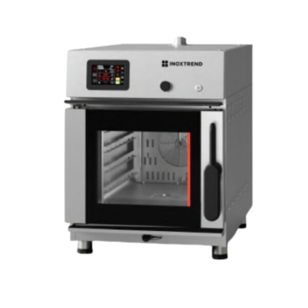 Cuptor profesional combi electric compact, 4 tavi GN 1/1, touchscreen, Compatech
