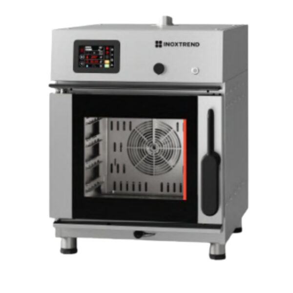 Cuptor profesional combi electric compact, 4 tavi GN 2/3, touchscreen, Compatech