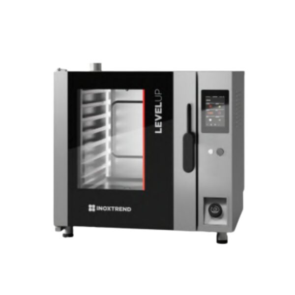 Cuptor profesional combi pe gaz cu injectie directa de abur, 7 tavi GN 1/1, touchscreen, Level-Up