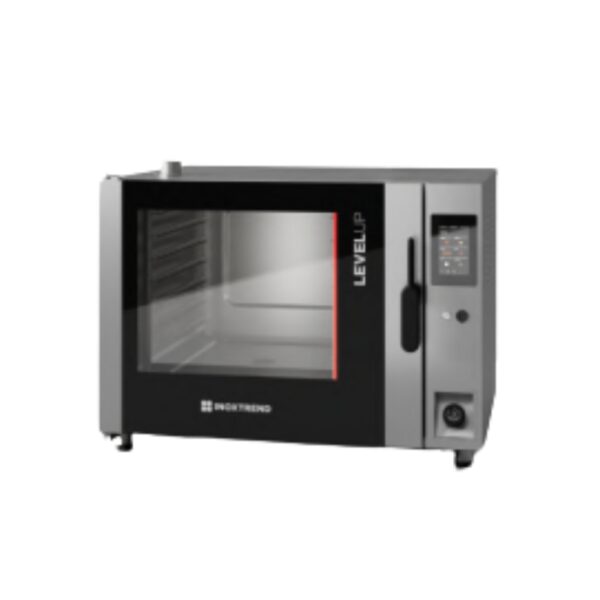 Cuptor profesional combi pe gaz cu injectie directa de abur, 7 tavi GN 2/1, touchscreen, Level-Up