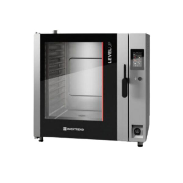 Cuptor profesional combi pe gaz cu injectie directa de abur, 11 tavi GN 2/1, touchscreen, Level-Up