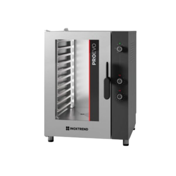 Cuptor profesional combi electric cu injectie directa de abur, 10 tavi GN 1/1, control electromecanic, ProEvo