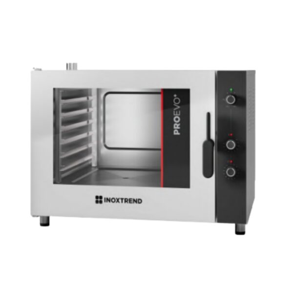 Cuptor profesional combi pe gaz cu injectie directa de abur, 7 tavi GN 2/1, touchscreen, ProEvo+