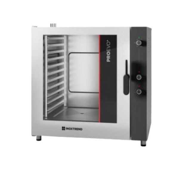 Cuptor profesional combi pe gaz cu injectie directa de abur, 11 tavi GN 2/1, touchscreen, ProEvo+