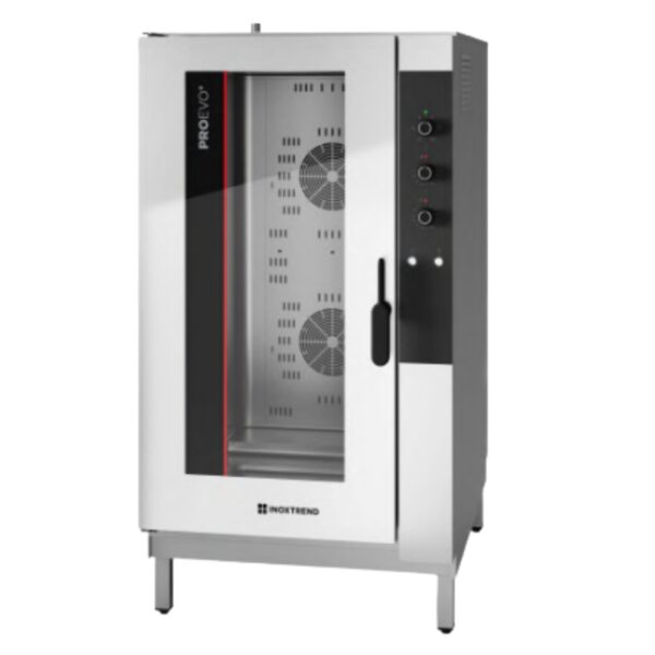 Cuptor profesional combi pe gaz cu injectie directa de abur, 20 tavi GN 2/1, touchscreen, ProEvo+