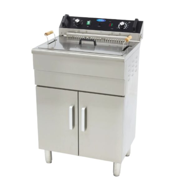 Friteuza electrica profesionala pentru gogosi, 30 L, cu dulap