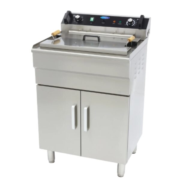 Friteuza electrica profesionala pentru gogosi, 35 L, cu dulap